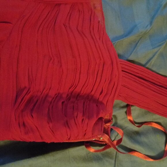 Red empire waist cocktail dress from Lord & Taylor size 4 - Picture 10 of 16